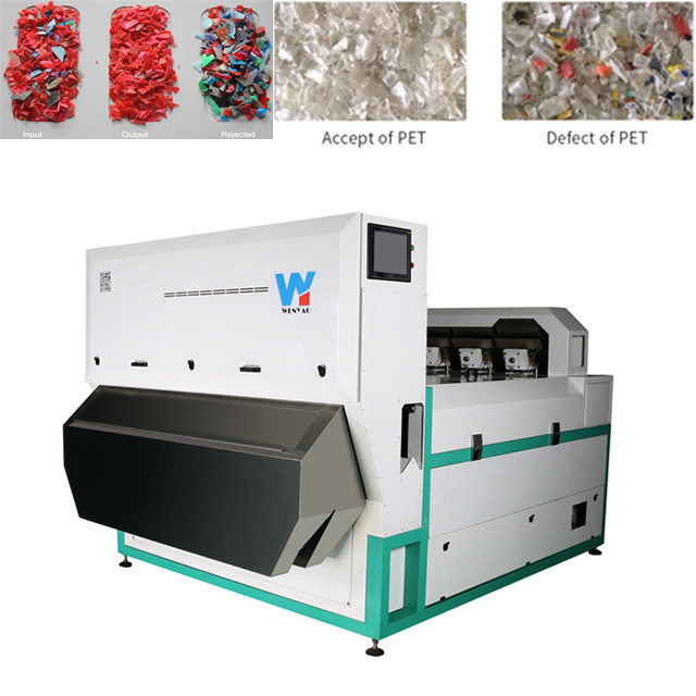 Twee Laag 4 Hellingen de Automatische Pe Abs van Pvc Hdpe Ldpe Plastic Machine van de Kleurensorteerder
