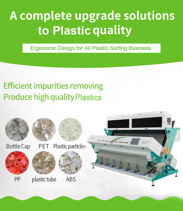 Plastic PE van de Deeltjes Kringloopsorteermachine Optische Plastic Kleurensorteerder