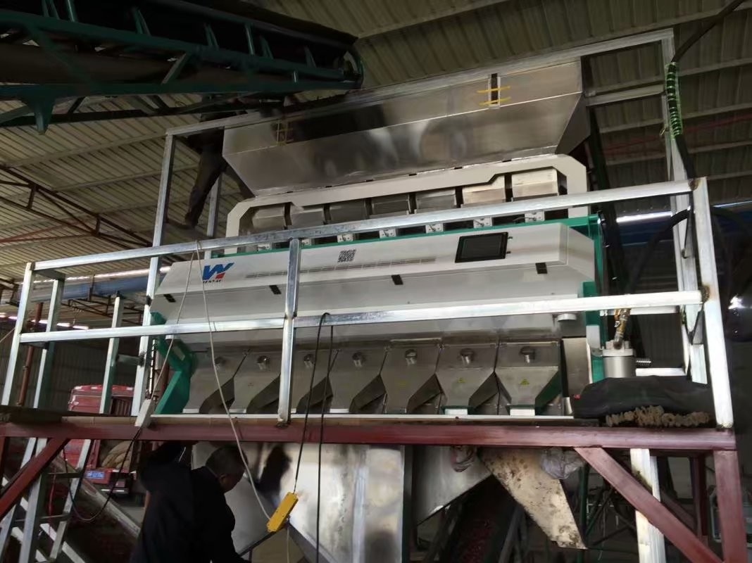 Hoge capaciteit rijstkleur sorteermachine 0,3 - 0,9t/h 2 jaar sorteren nauwkeurigheid 99,5 - 99,9%