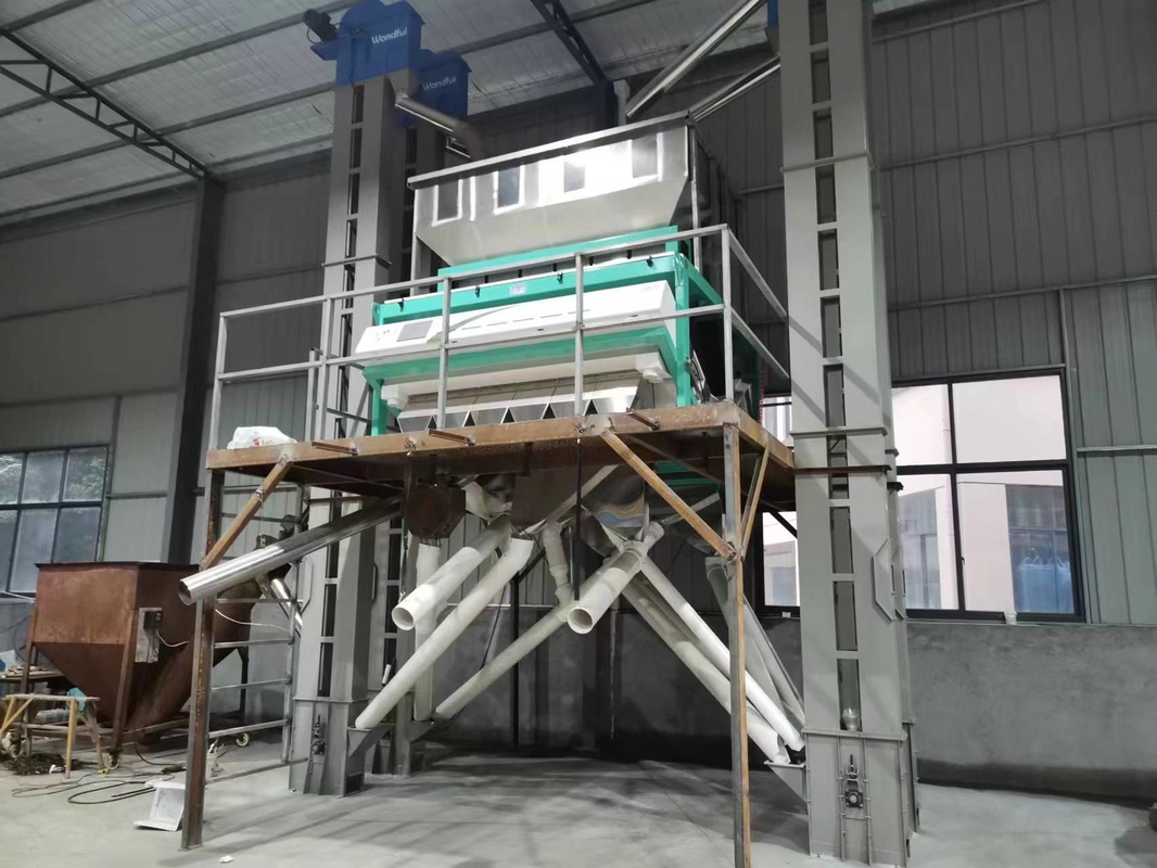 Nir Plastic Color Sorting Machine PCB Plastic Pellet Color Sorter Met CCD Camera En Led Light