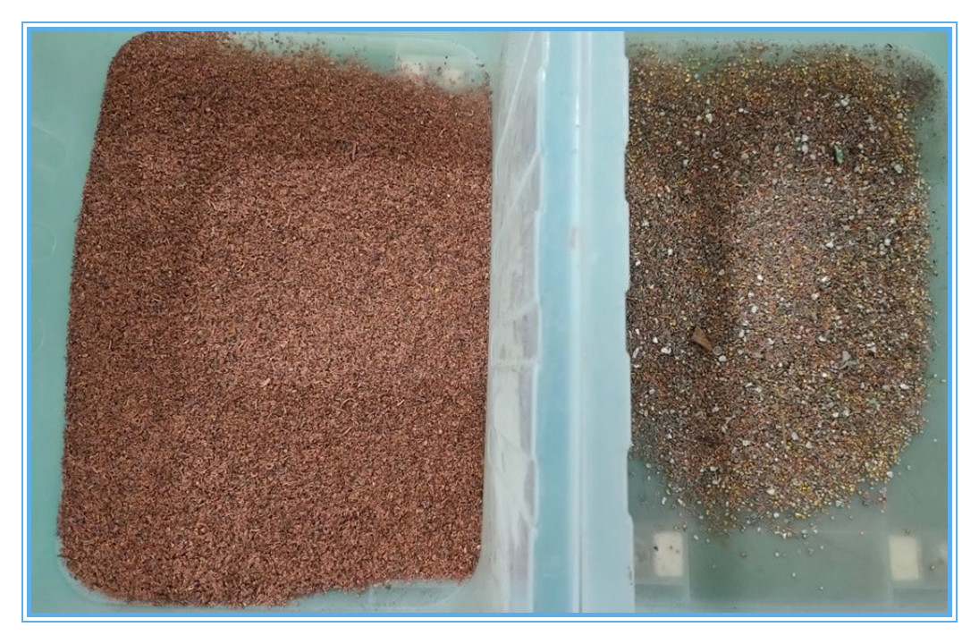 Hoge nauwkeurigheid koper-aluminium kleurseparatorgordel Type Groen Bruin Glas Kleur Sorter
