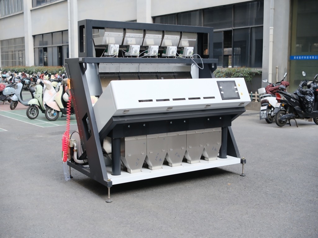 Machine voor het sorteren van macadamia-noten met grote capaciteit