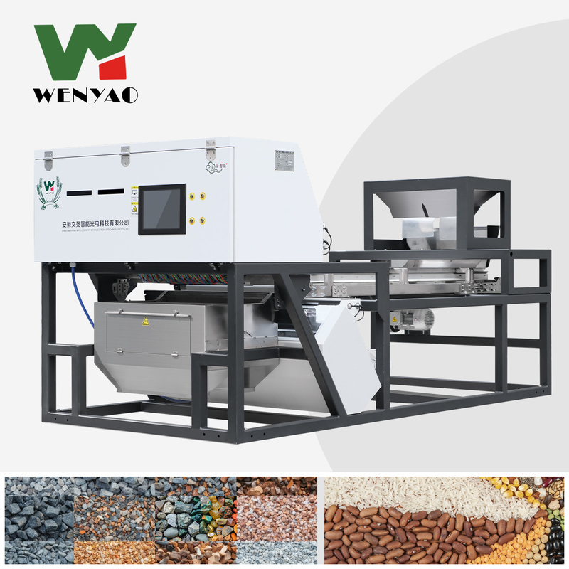 Hoge nauwkeurigheid Quartz Stone Kleur Sorter Intelligente Bruin Groen Glas Cullet Kleur Separator Met Nir Sensor