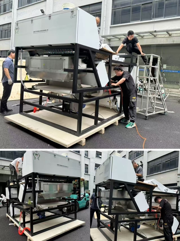 Dubbellaags gebroken glazen flessen CCD kleuren sorteermachine voor glas