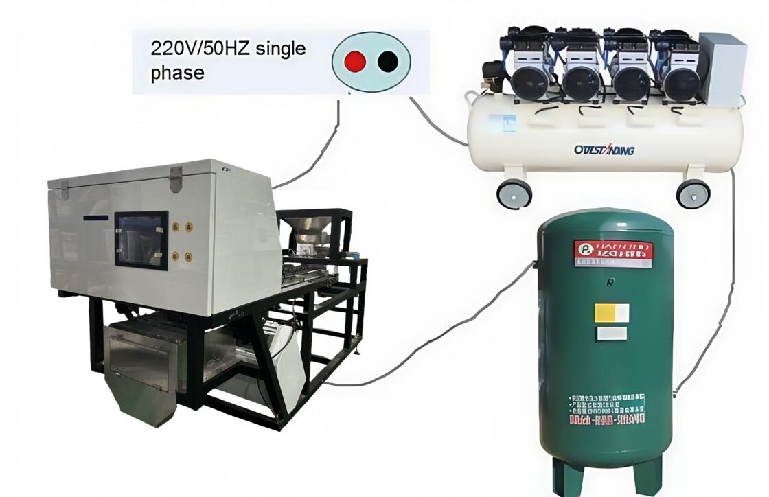 Wenyao Automatic Nut Sorter met TOSHIBA CCD Sensor, roestvrij 304 Food Grade Hopper en Wifi afstandsbediening voor efficiënte noot sortering