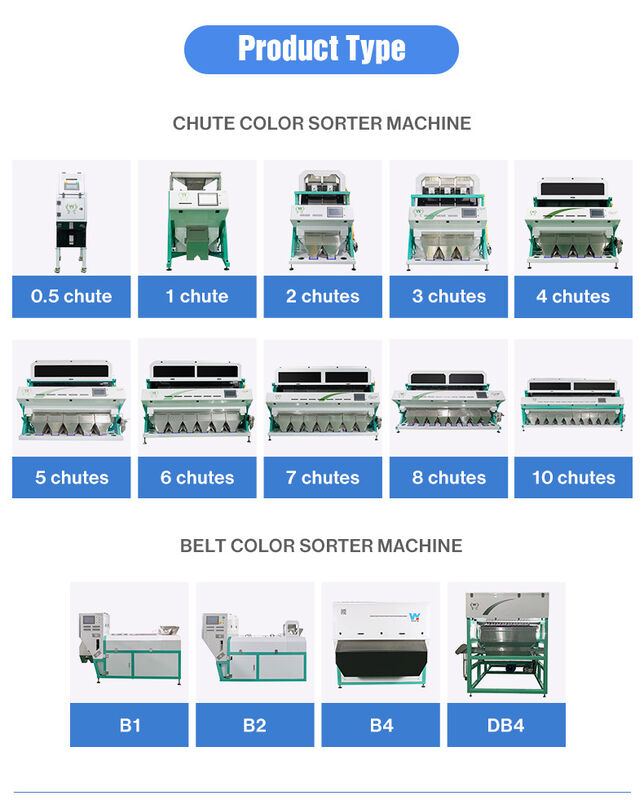 WENYAO Multifunctionele 5400 Pixel CCD Seed Color Sorter met 99,99% sorteringsnauwkeurigheid