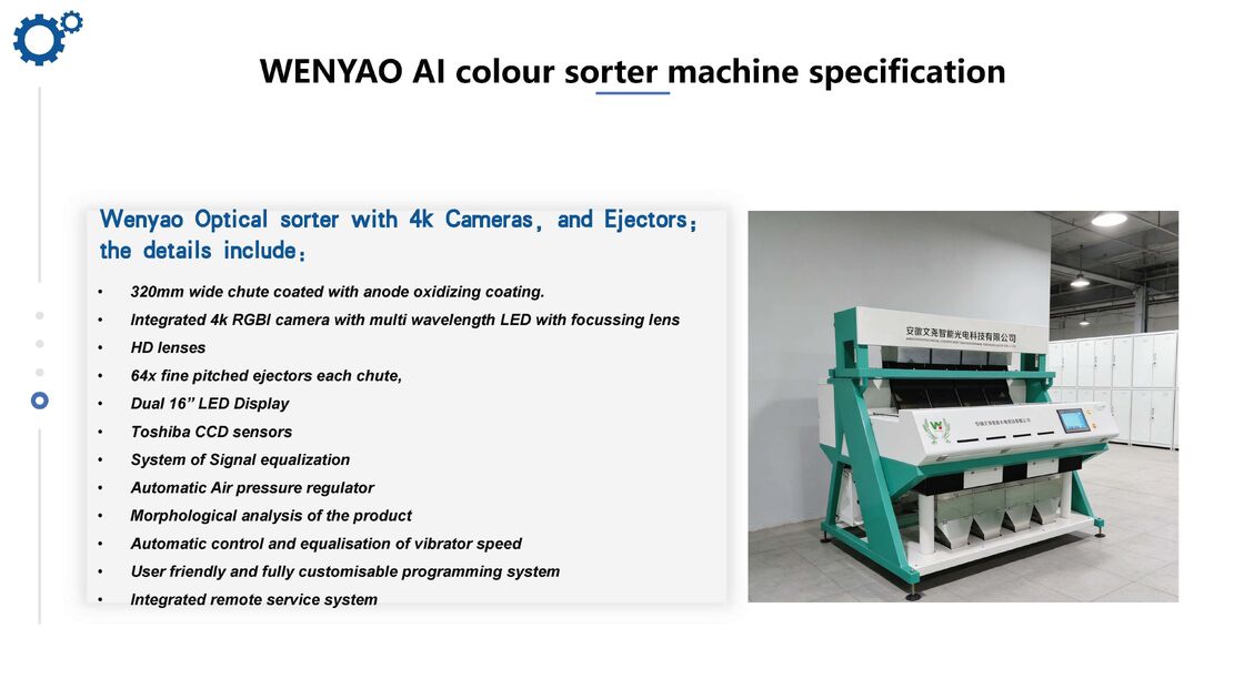 Wenyao Kleur sorteermachine Precisie sortering Instelbare parameters voor rijst sorteeroperaties Kleursorteerder