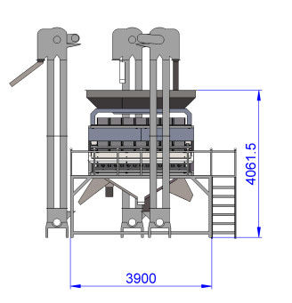 240V 50Hz Multifunctionele Mung Bean Color Sorter Machine 7 Hellingen