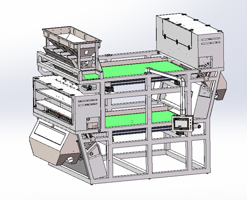 Dubbele de Sorteerders Plastic Sorteermachine van de Transportbanden Plastic Kleur