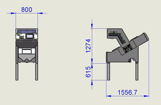 Macadamia de Kleurensorteermachine 1 van de Kleurensorteerder Hellingen 64 Kanalen