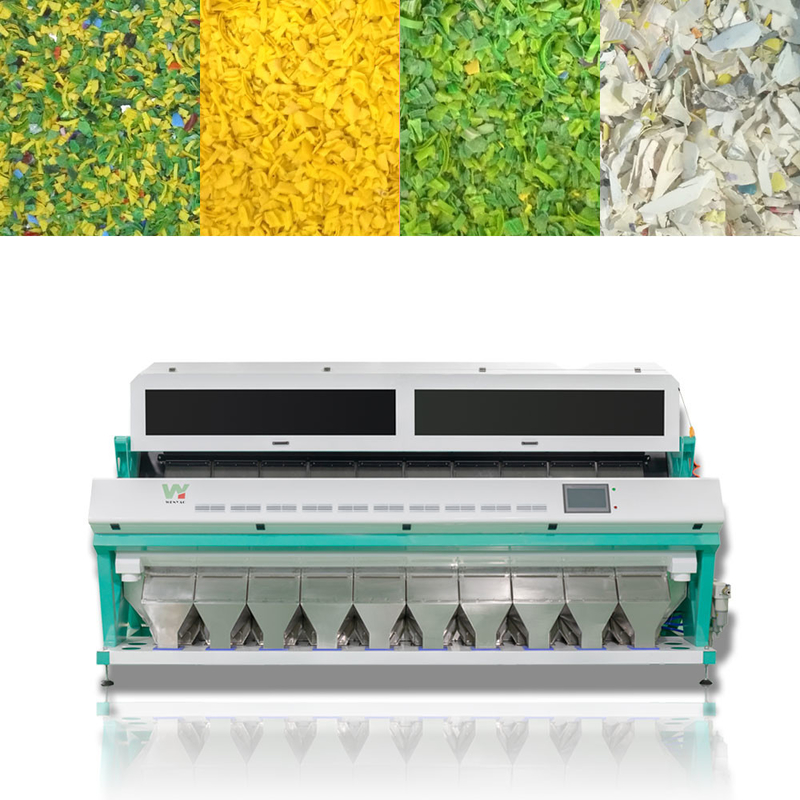 Van de de Vlokkenkleur van HUISDIERENpvc PS Plastic Sorteermachine 10 Hellingen 640 Kanalen