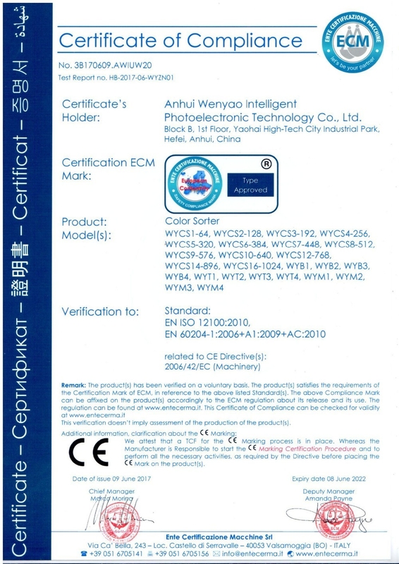 Hoge frequentie 6 Ce van de Korianderchili seeds color sorting machines van de Hellingenpompoen certifited