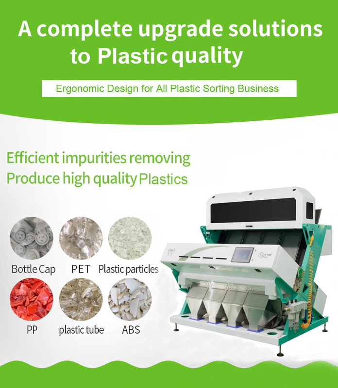 256 Kanalen met Toshiba-ABS van het Camerahuisdier van het Schroot Plastic Vlokken van pvc de Kleurensorteermachine