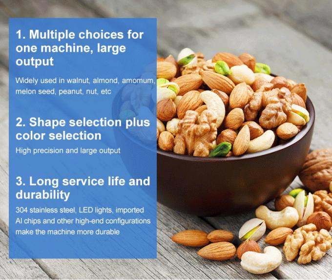 Intelligente 6 chute cashewnoot kleur sorteren machine met Toshiba CCD sensor en RGB camera 1