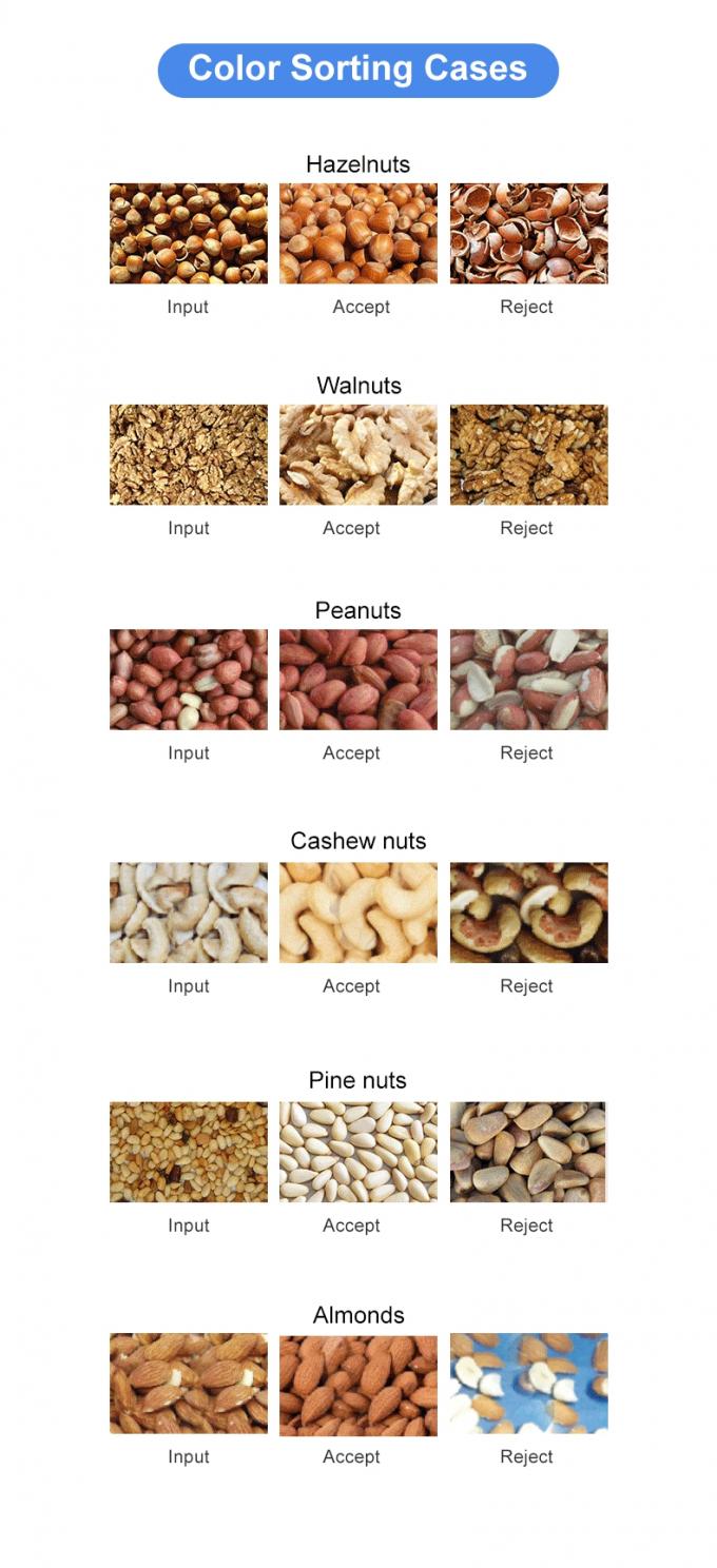 Intelligente 6 chute cashewnoot kleur sorteren machine met Toshiba CCD sensor en RGB camera 2