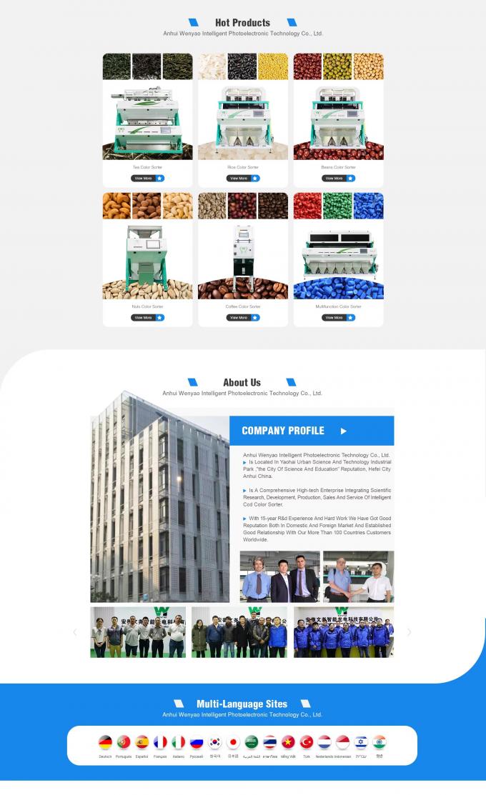 Wenyao 2025 nieuwste Chinese fabriek optische sorter leverancier cacao noten kleur sorter machine 19